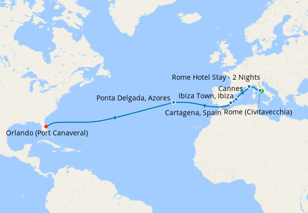 Cruise Itinerary Map