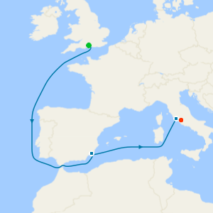 Spain & Italy from Southampton to Rome with Stay