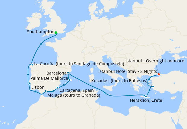 Cruise Itinerary Map