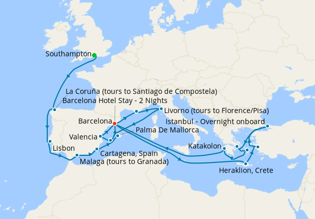 Cruise Itinerary Map