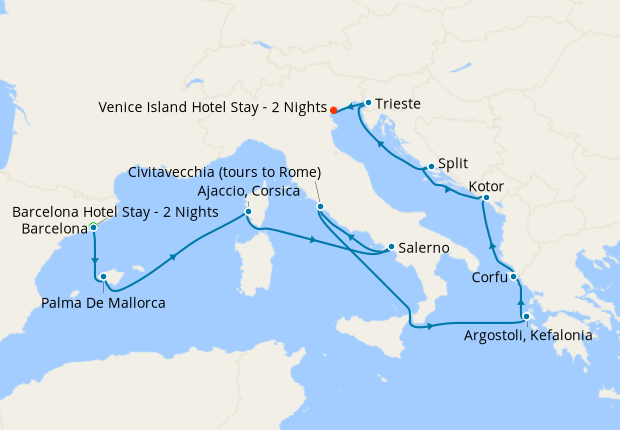 Cruise Itinerary Map
