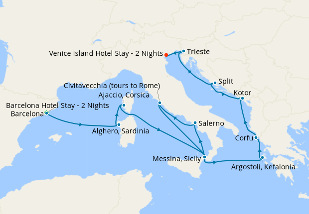 Cruise Itinerary Map