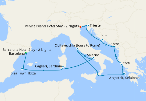 Cruise Itinerary Map