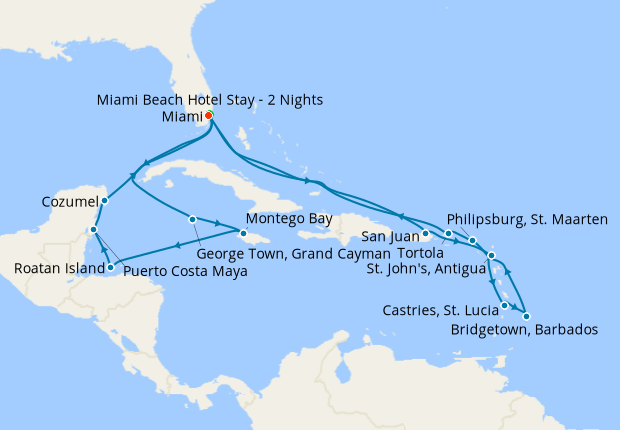 Cruise Itinerary Map