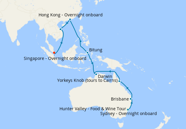 Cruise Itinerary Map