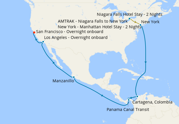 Cruise Itinerary Map