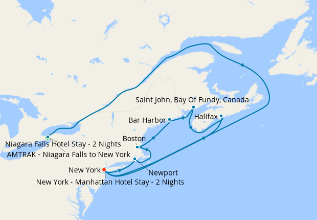 Cruise Itinerary Map