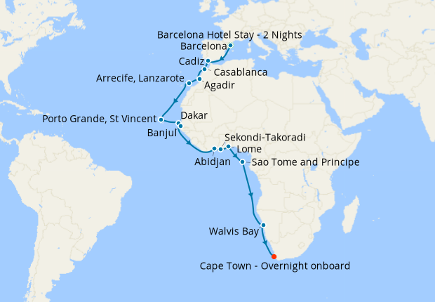 Cruise Itinerary Map