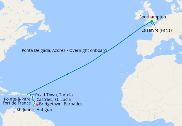 Cruise Itinerary Map