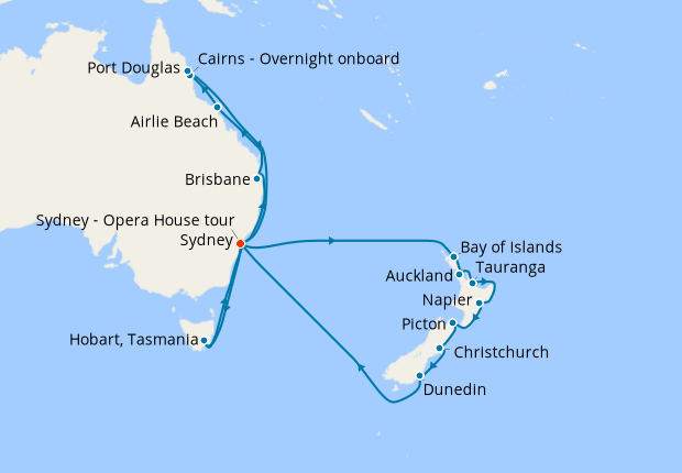 Map of the cruise map