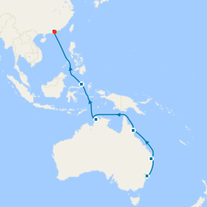 Sydney, Australia & Indonesia to Hong Kong with Stays