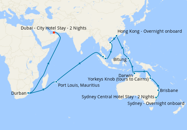 Cruise Itinerary Map