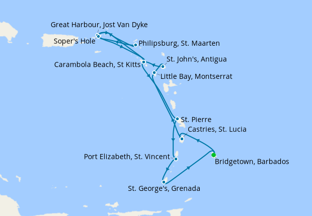 Cruise Itinerary Map