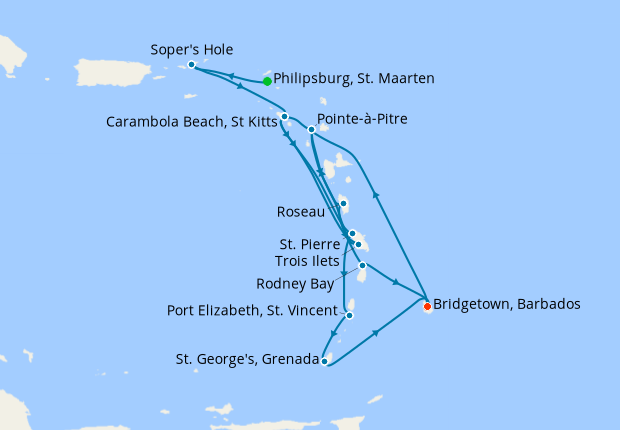 Cruise Itinerary Map