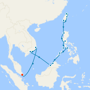 Taiwan, Philippines & Vietnam from Taipei to Singapore with Stay