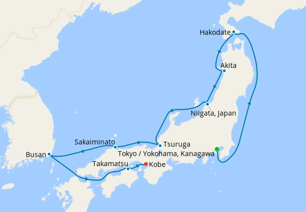 Circumnavigation of Japan's Fall Foliage from Tokyo, 12 October 2025 ...