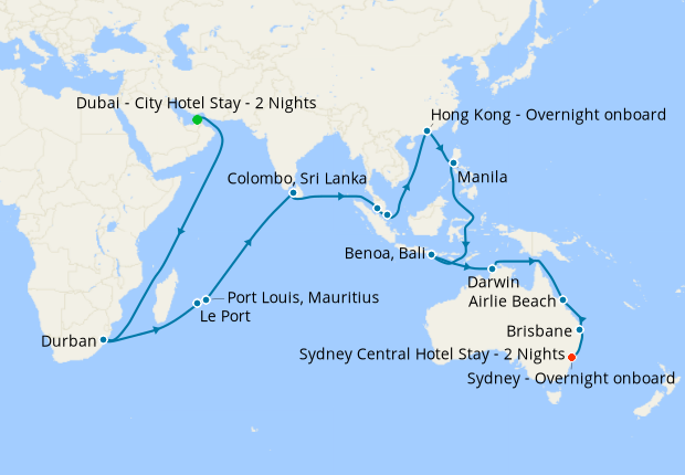 Cruise Itinerary Map