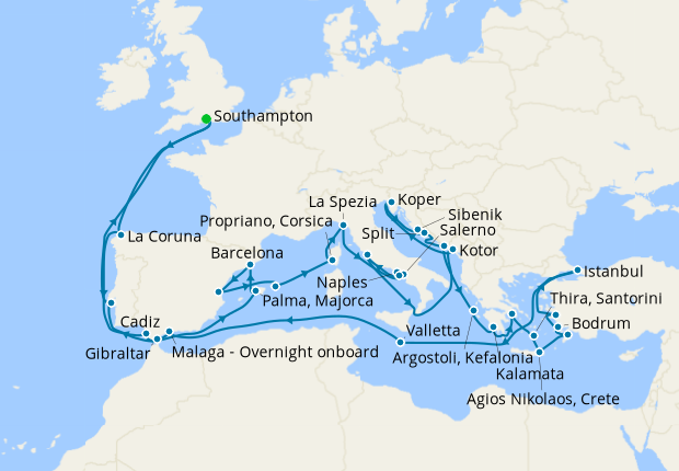 Cruise Itinerary Map