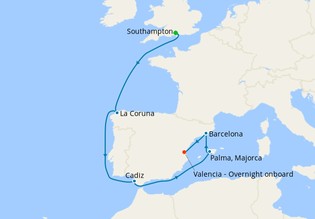 Cruise Itinerary Map