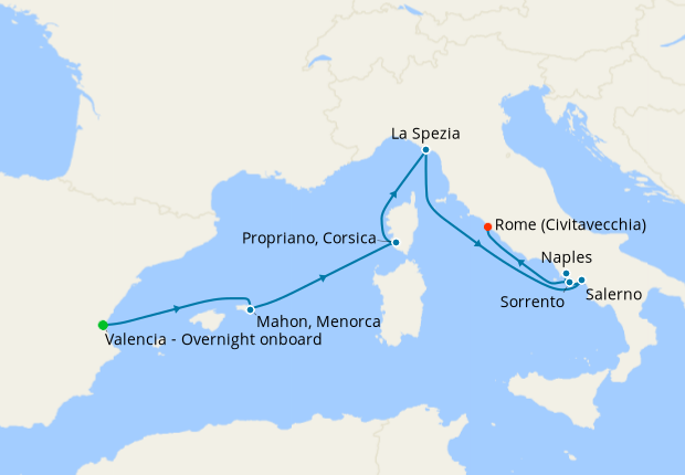Cruise Itinerary Map