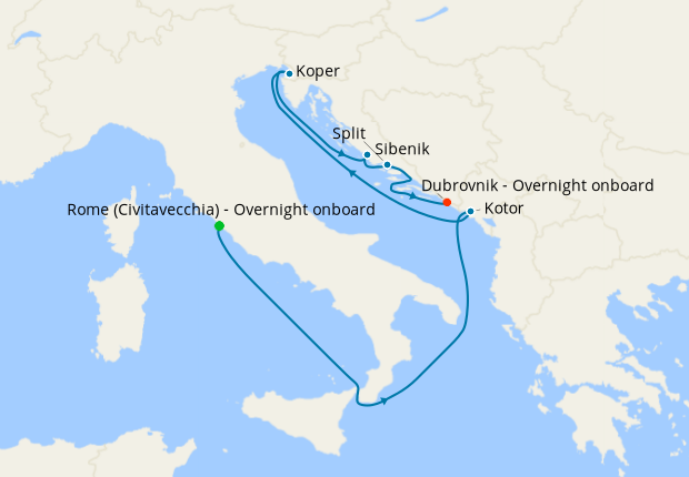 Cruise Itinerary Map