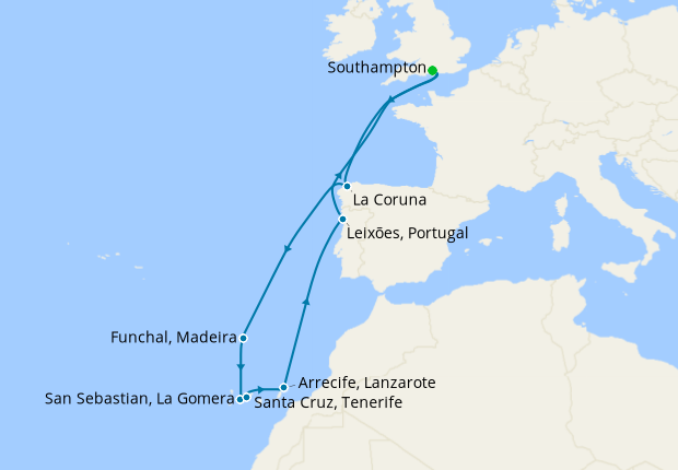 Cruise Itinerary Map