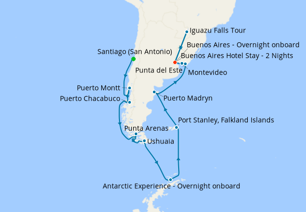 Cruise Itinerary Map