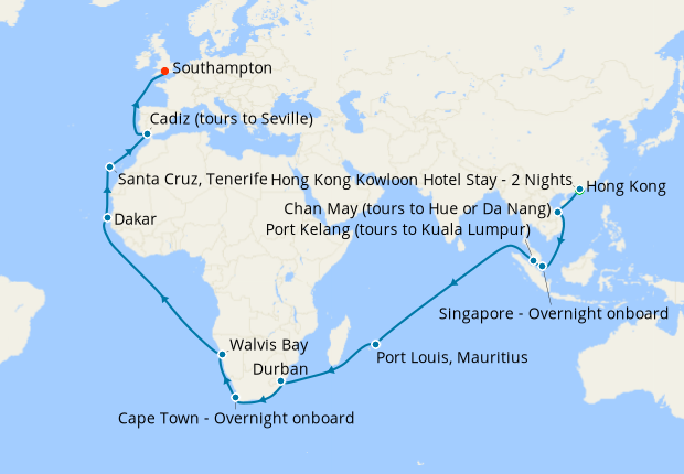 Cruise Itinerary Map