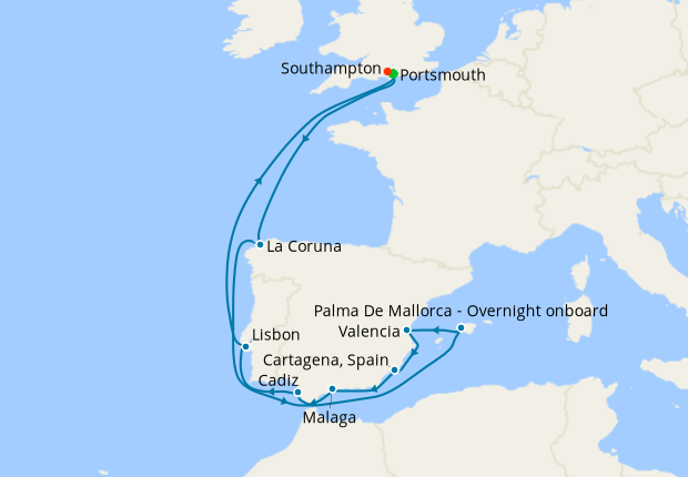 Cruise Itinerary Map
