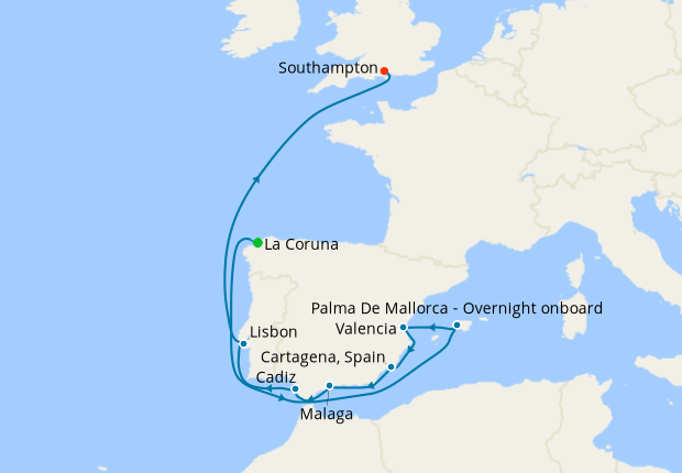 Cruise Itinerary Map