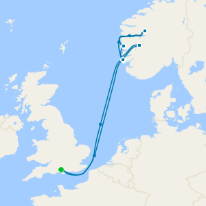 Scenic Landscapes of the Norwegian Fjords from Southampton