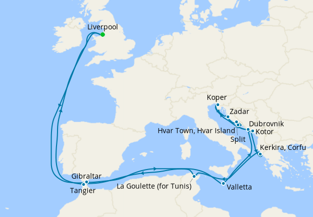 Cruise Itinerary Map