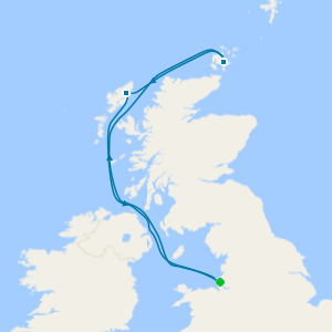 Scenic Islands & Dramatic Coastlines of Scotland from Liverpool