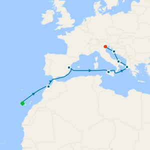 Spain, Morocco, Italy, Greece & Italy from Tenerife to Venice
