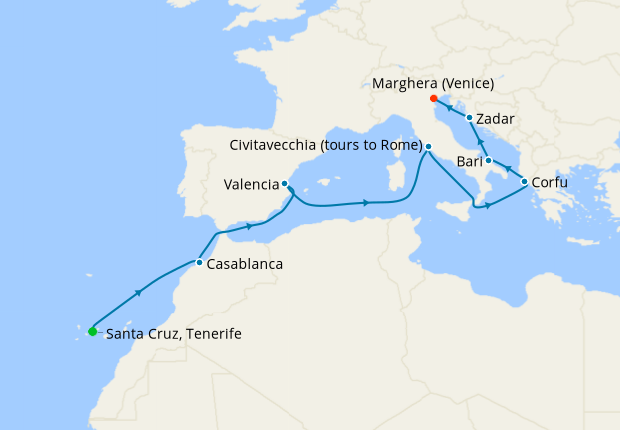 Cruise Itinerary Map