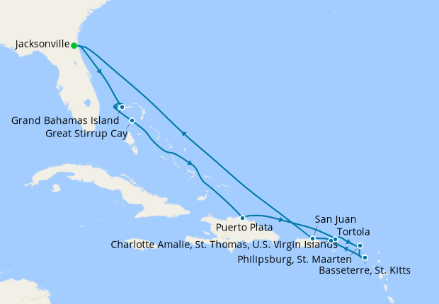Cruise Itinerary Map