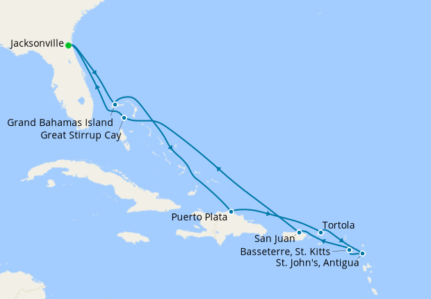 Cruise Itinerary Map