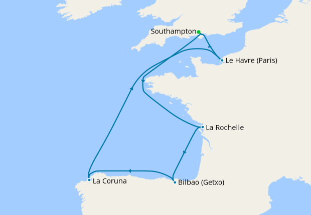 Cruise Itinerary Map