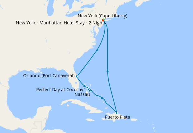 Cruise Itinerary Map