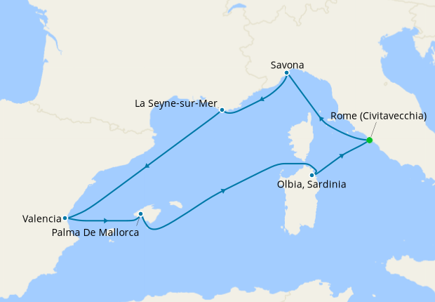 Cruise Itinerary Map