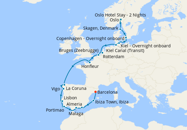 Cruise Itinerary Map