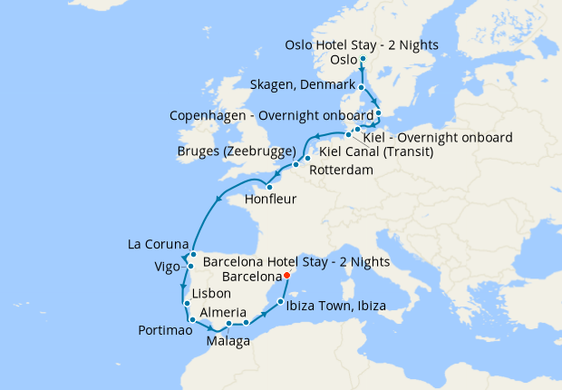 Cruise Itinerary Map