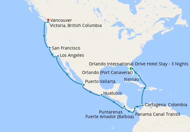 Cruise Itinerary Map