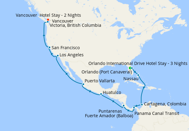Cruise Itinerary Map
