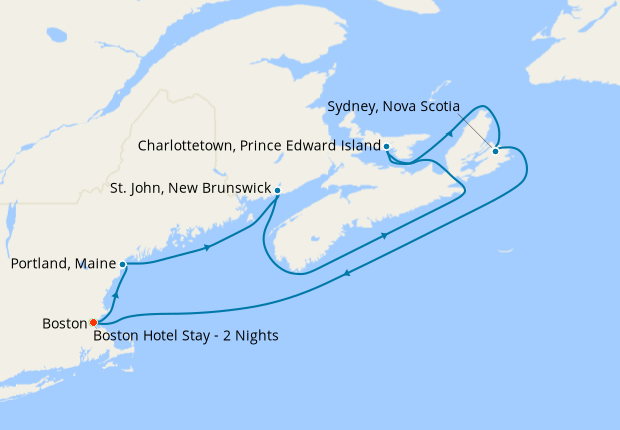 Cruise Itinerary Map