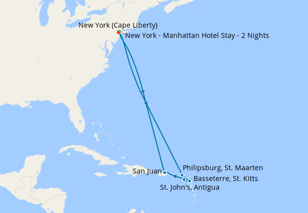 Cruise Itinerary Map