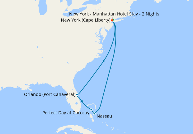 Cruise Itinerary Map