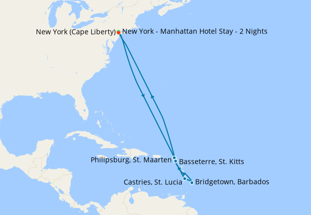 Cruise Itinerary Map
