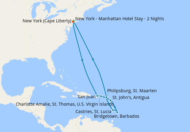 Cruise Itinerary Map