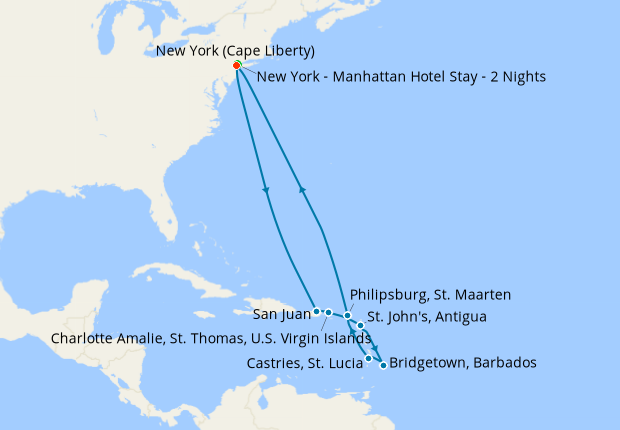 Cruise Itinerary Map